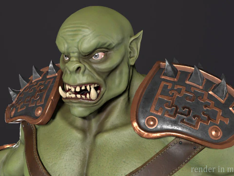 オークの戦士 3Dモデル