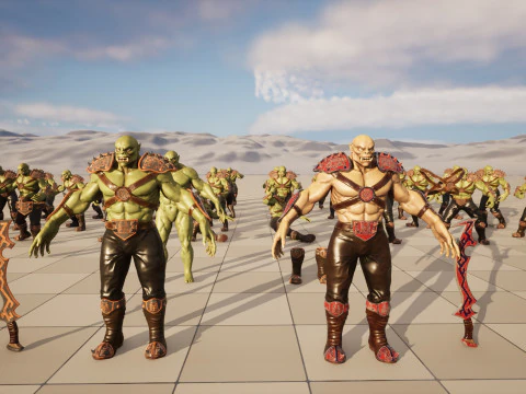 オークの戦士 3Dモデル