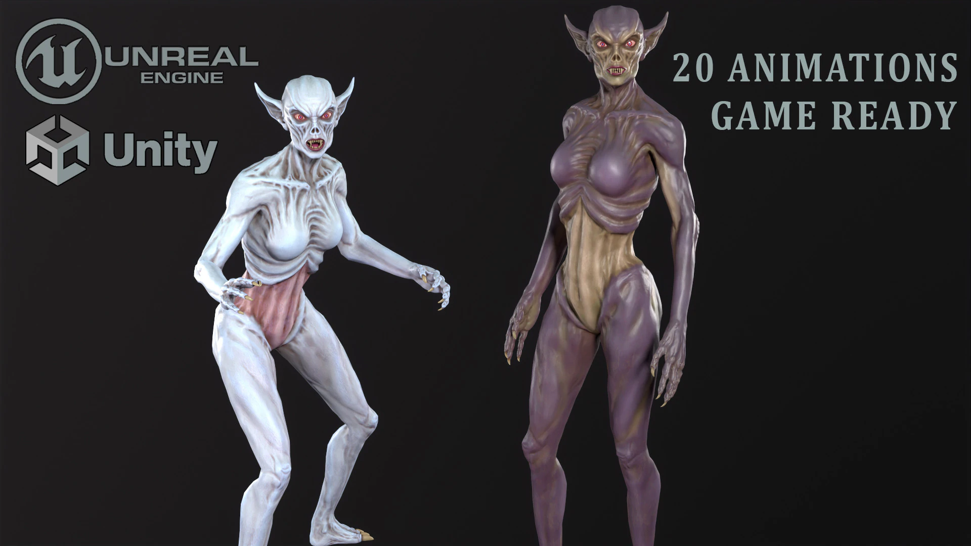Vampiress 3D Model .c4d .max .obj .3ds .fbx .stl .blend 