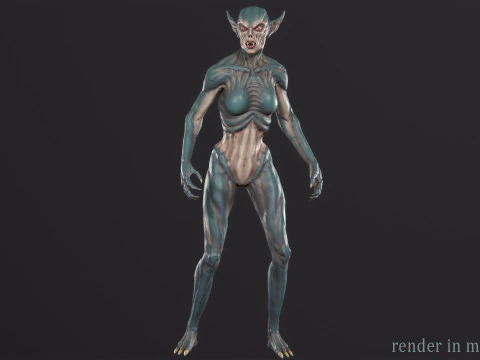 Vampiress 3D Model