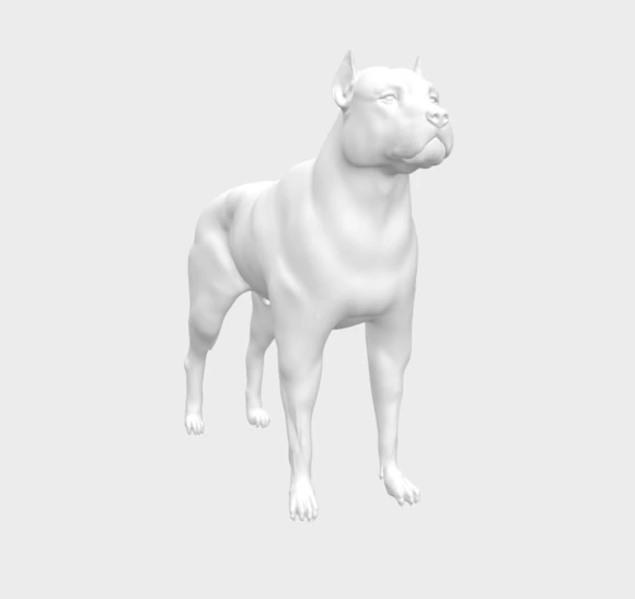 Pitbull 3D Model .c4d .max .obj .3ds .fbx .stl .blend 