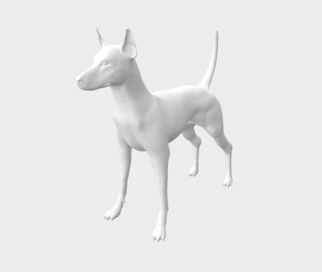 Dog Podenco Ibicenco 3D Model .c4d .max .obj .3ds .fbx .stl .blend