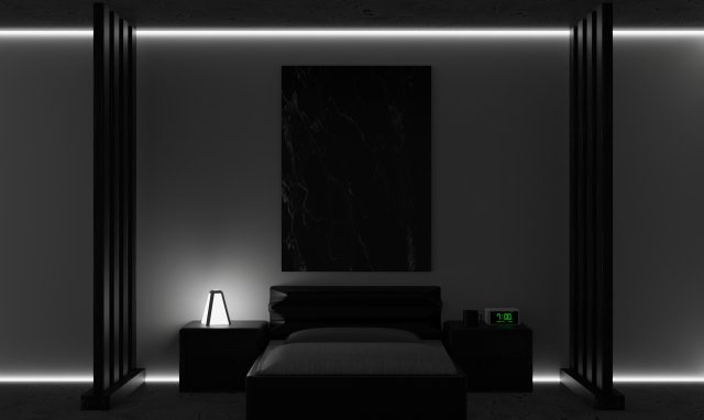 Bedroom minimalism Modelo 3D .c4d .max .obj .3ds .fbx .stl .blend 