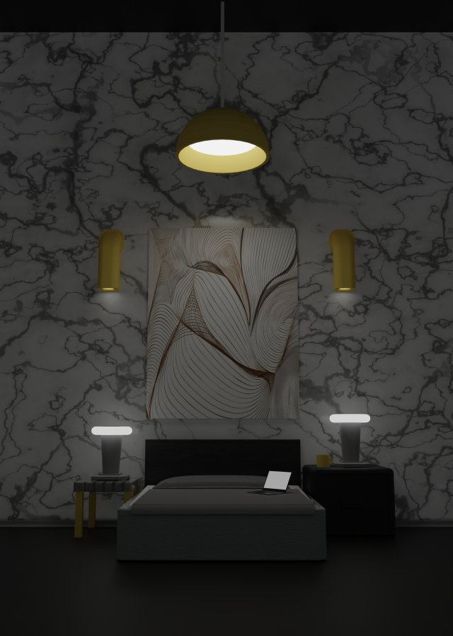 Bedroom 3Dモデル .c4d .max .obj .3ds .fbx .stl .blend 