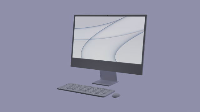 IMac M1 2021 Modelo 3D .c4d .max .obj .3ds .fbx .stl .blend 