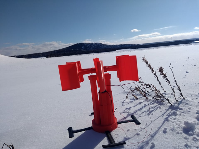 Bi-Generator vertical wind turbine 3D Print Model .c4d .max .obj .3ds .fbx .stl .blend 