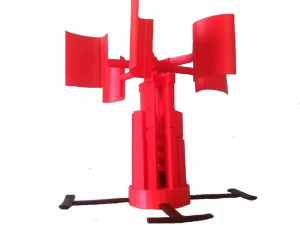 Bi-Generator vertical wind turbine 3D Print Model