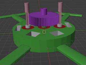 Aerogenerador vertical bigenerador Modelo de impresión 3D