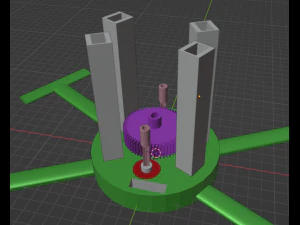 Aerogenerador vertical bigenerador Modelo de impresión 3D
