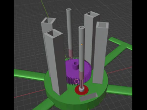 Aerogenerador vertical bigenerador Modelo de impresión 3D