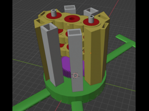Bi-Generator vertical wind turbine 3D Print Model