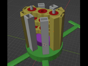 Aerogenerador vertical bigenerador Modelo de impresión 3D