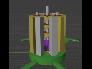 Bi-Generator vertical wind turbine 3D Print Model