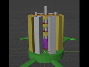 Aerogenerador vertical bigenerador Modelo de impresión 3D