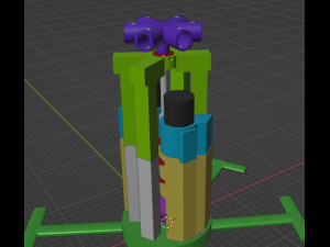 Bi-Generator vertical wind turbine 3D Print Model