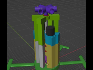 Aerogenerador vertical bigenerador Modelo de impresión 3D