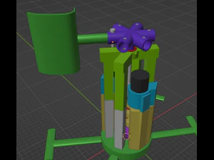 Aerogenerador vertical bigenerador Modelo de impresión 3D