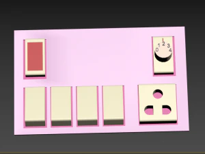 Tablero de conmutadores Modelo 3D