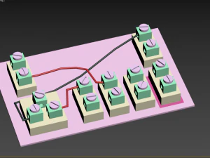 Tablero de conmutadores Modelo 3D
