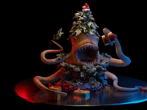 Christmas tree monster Model 3D