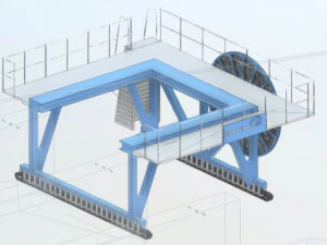 volteador de zanjas Modelo 3D