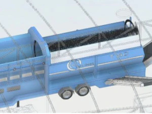 Tamis trommel mobile Modèle 3D