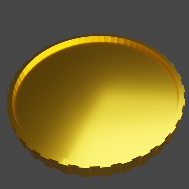 Gold coin 3D Model .c4d .max .obj .3ds .fbx .stl .blend 
