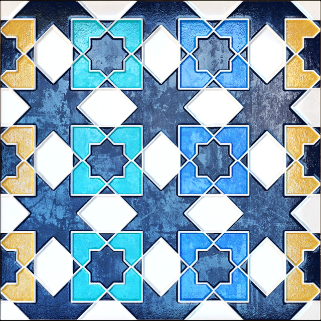 Moroccan Zellige tiles 3D Модель .c4d .max .obj .3ds .fbx .stl .blend 