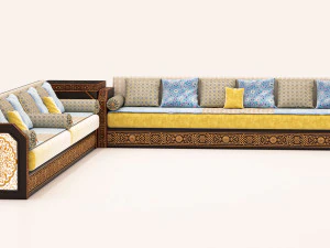 Марокканский салонный диван 3D Модель