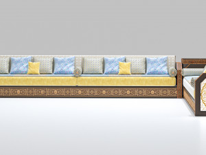 Moroccan salon sofa Modelo 3D