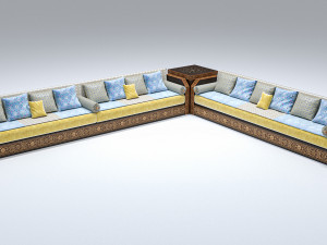 Moroccan salon sofa Modelo 3D