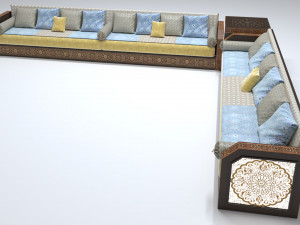 Moroccan salon sofa Modelo 3D