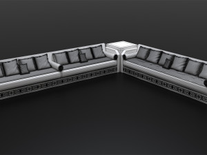 Moroccan salon sofa Modelo 3D