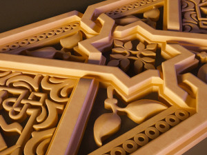 Arabic wood decor 3D Model
