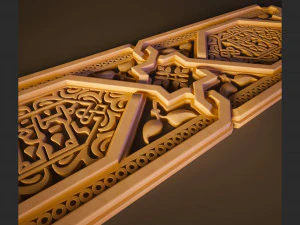 Arabic wood decor 3D Model