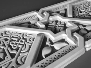 Arabic wood decor 3D Model