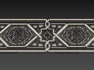 Arabic wood decor 3D Model