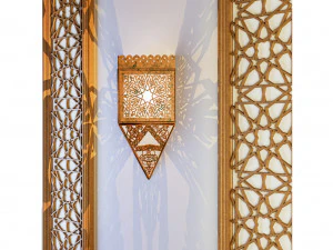 Moroccan islamic light wall 3D Model