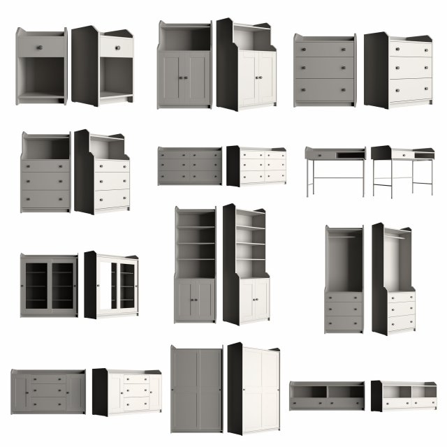 Ikea - Hauga Collection Modello 3D .c4d .max .obj .3ds .fbx .stl .blend 
