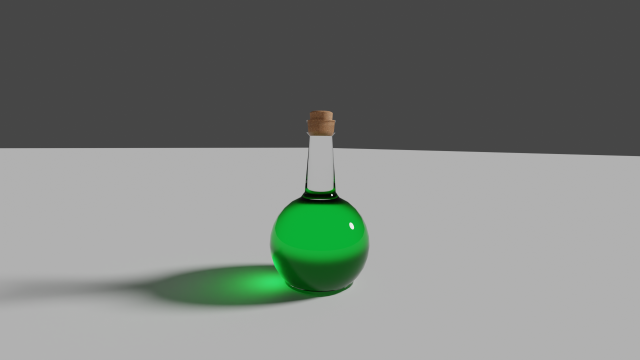 Green Potion Not smoothed Modelo 3D .c4d .max .obj .3ds .fbx .stl .blend 