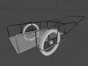 Low-poly local thailand trolley model Modelo 3D