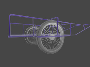 Low-poly local thailand trolley model Modelo 3D