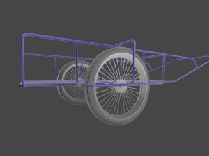 Low-poly local thailand trolley model 3D Model