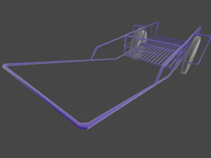 Low-poly local thailand trolley model 3D Model