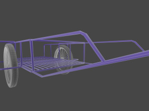Low-poly local thailand trolley model Modelo 3D