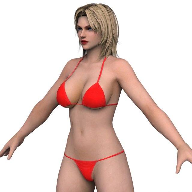 Bikini Girl 01 Modelo 3D .c4d .max .obj .3ds .fbx .stl .blend 