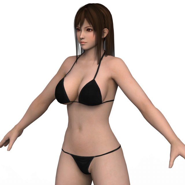 Bikini Girl 02 Modelo 3D .c4d .max .obj .3ds .fbx .stl .blend 