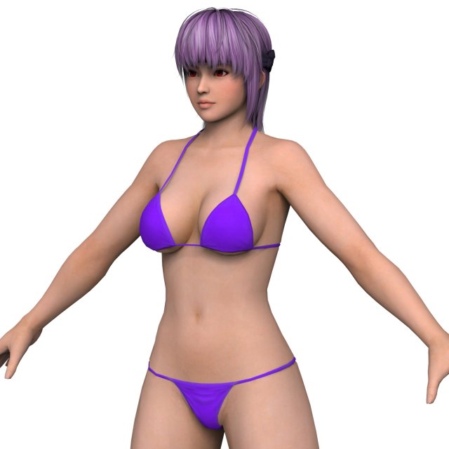 Bikini Girl 04 3D Model .c4d .max .obj .3ds .fbx .stl .blend