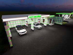 Car wash Modelo 3D
