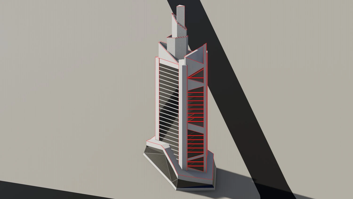 タワー1 3Dモデル .c4d .max .obj .3ds .fbx .stl .blend 